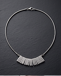 Çubuklu Silver Kolye